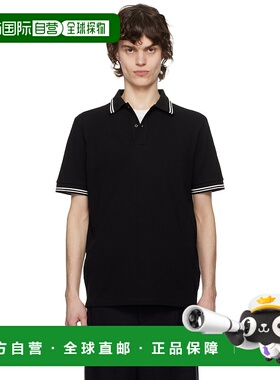 1h可退 香港直邮Moncler 盟可睐 男士 黑色 Striped Trim Cotton