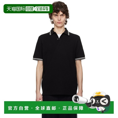 1h可退 香港直邮Moncler 盟可睐 男士 黑色 Striped Trim Cotton