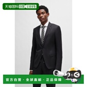 BOSS雨果BOSS BLACK 修身 自营欧洲直邮HUGO 剪裁初剪羊毛斜纹西装