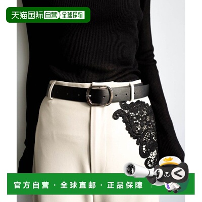 1h可退 日本直邮sahara 女士 真牛皮 皮革风格 半自动扣基础皮带