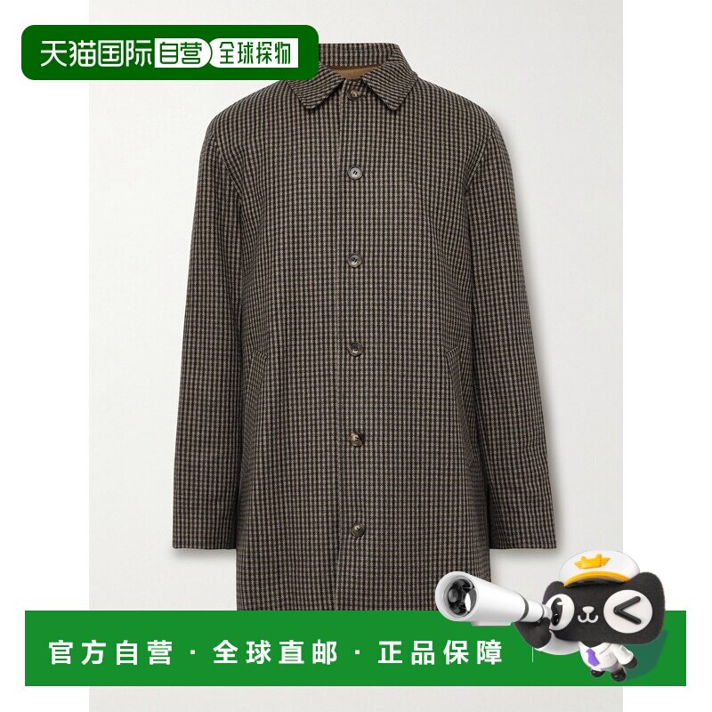 1h可退 香港直邮A.P.C. 男士 Mac Paul 千鸟格羊毛混纺大衣 WOASP