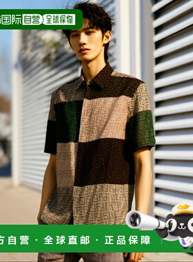 香港直邮FENDI 男士衬衫 FS0795AU73F1RFY AW2025 花色 短袖衬衫