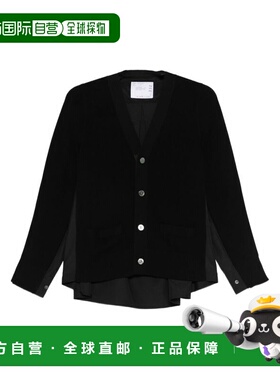 1h可退 香港直邮Sacai 女士 黑色毛线衫 SCW332 black黑色 舒适时