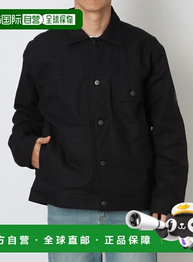 日本直邮阿迪达斯男士 Alpine 宽松帆布夹克 (KE7493) (黑色)