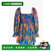 抽褶印花棉纱迷你连衣裙 1h可退 306 RIO 女士 香港直邮潮奢 FARM