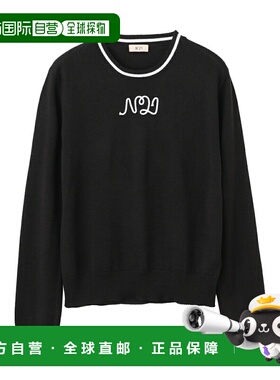日本直邮Numero Ventuno N°21 儿童 女孩 女士圆领毛衣 黑色 n21