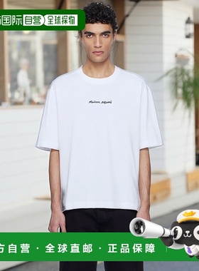 1h可退 香港直邮潮奢 MAISON KITSUNE 男士 白色 Line Handwritin