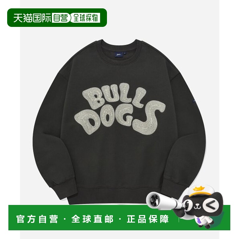 韩国直邮YALE GROOVY BULLDOGS CREWNECK CHARCOAL男针织YD07CR10