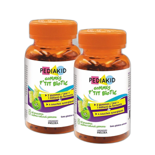 欧洲直邮Pediakid佩迪克儿童肠胃益生菌调理软糖60粒x2调节肠道菌
