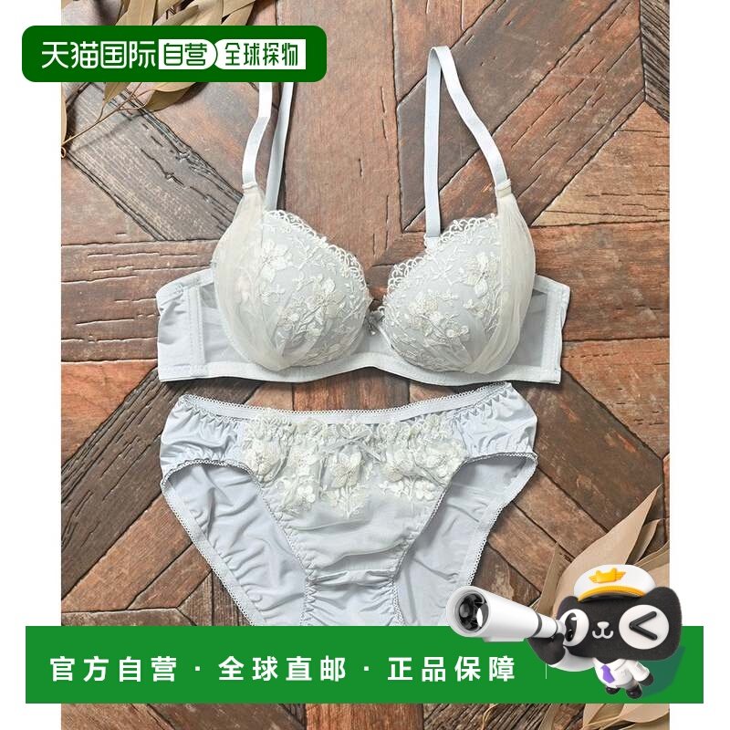 日本直邮Honeys 花刺绣薄纱文胸套装 女性内衣 [HN6029EW008415],运动服/休闲服装,运动内衣套装,淘宝优惠券,粉丝福利购,淘宝优惠卷