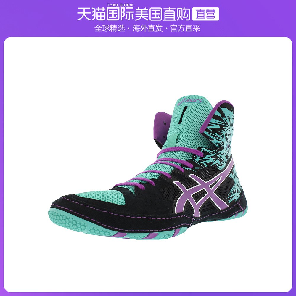 美国直邮asics亚瑟士cael v7.0男士轻便透气高帮拼接时尚拳击鞋