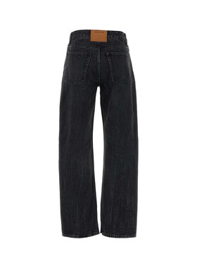ALEXANDER WANG 女士牛仔裤 4DC4244475015 黑色 直筒牛仔裤