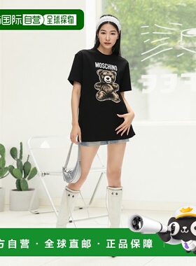 1h可退 香港直邮MOSCHINO 女士T恤 251E070905411555 SS2025 黑色