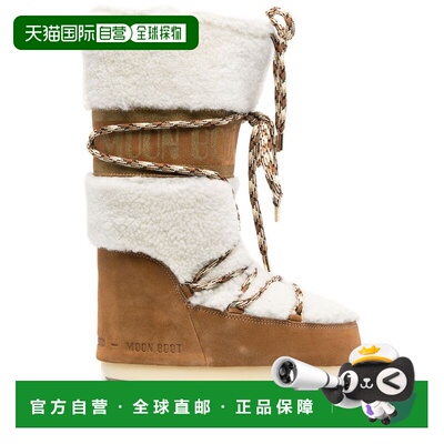 1h可退 香港直邮moon boot 月亮靴 女士 ICON 毛羊皮靴子 80D1402