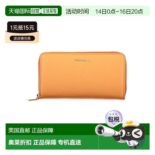 自营Coccinelle Leather Women Women's Wallet - orange 美国奥