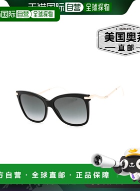 自营Jimmy Choo 女士 STEFF/S 55 毫米太阳镜 - 黑色 【美国奥莱