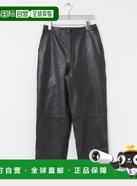 1h可退 日本直邮GOAT LEATHER 男士山羊皮革质感直筒长裤 URA714B