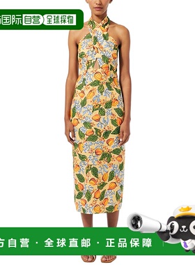 自营RHODE Paolo 亚麻连衣裙 - 绿色 美国奥莱直发