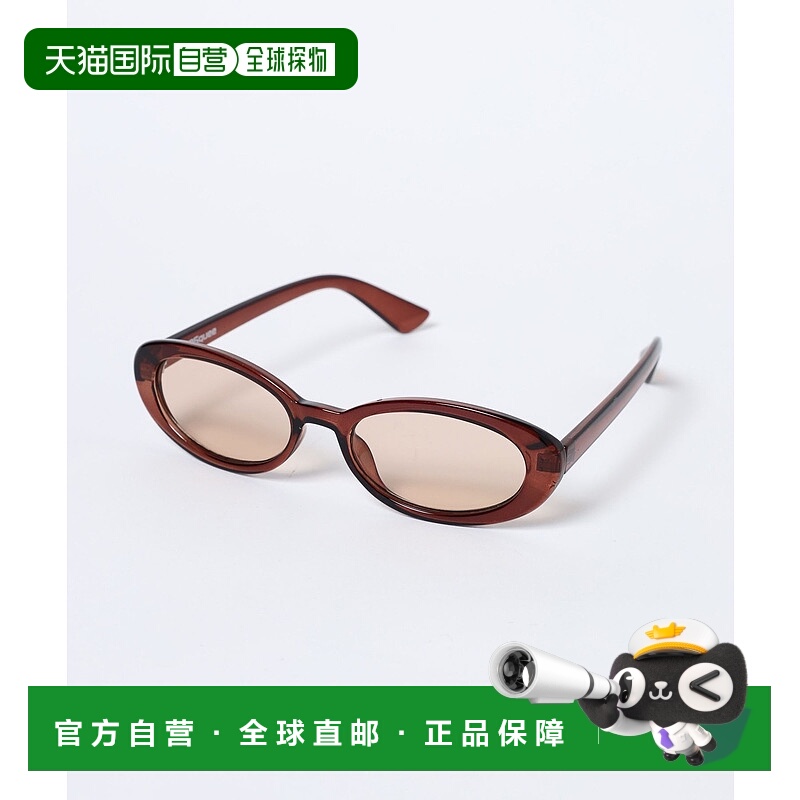 1h可退 日本直邮25quee 女装 椭圆形太阳镜 黑色棕色可选 日系潮