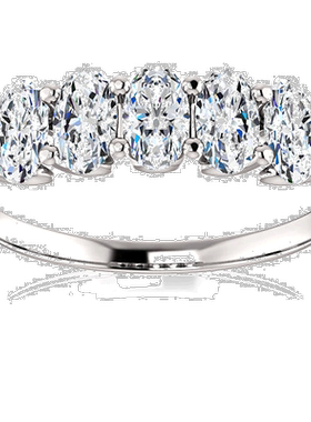 自营pompeii31 1/2Ct 白色、黄色或玫瑰金椭圆形莫桑石榄尖形结婚