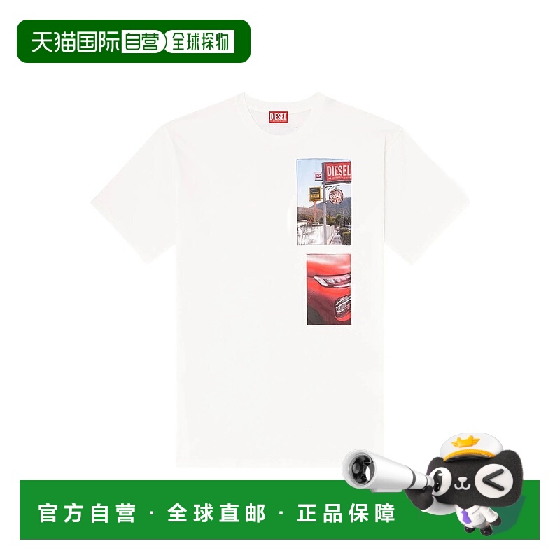 1h可退 香港直邮DIESEL 男士T恤 A194670PLAT141 AW2025 白色 T-S