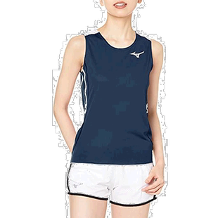 【日本直邮】Mizuno美津浓女式陆上竞技运动衫L藏青x白色 U2MA025