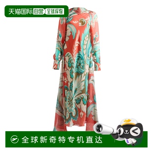 花纹真丝中长连衣裙 1h可退 女士 香港直邮Etro colorful 艾特罗