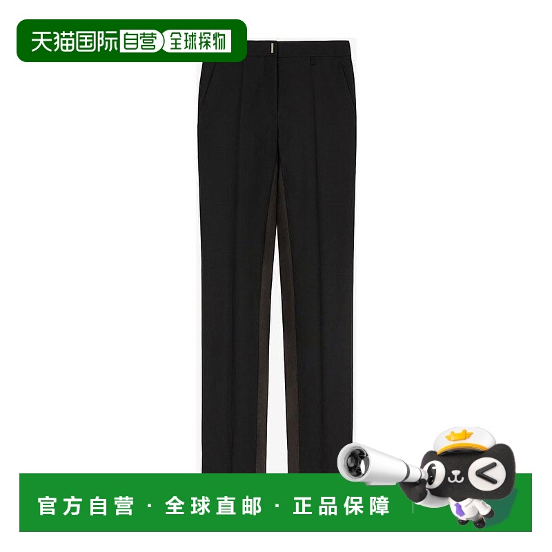 香港直发Givenchy纪梵希女士黑色直筒休闲裤经典潮流BW50QQ13QB