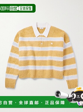 1h可退 香港直邮Celine 思琳 男士 條紋 Polo 領套衫 RY0FQ0ZQJ