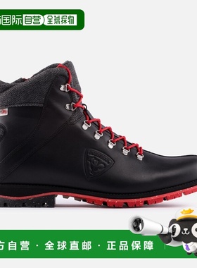 自营欧洲直邮ROSSIGNOL Chamonix男鞋黑色皮鞋男士短靴