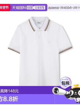 1h可退 香港直邮BOSS 波士 男童 短袖Polo衫童装 J52332K10P