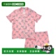 Rofe 套装 2pc 自营Rene Happy Days褶边睡衣短款 粉红色 美国奥莱