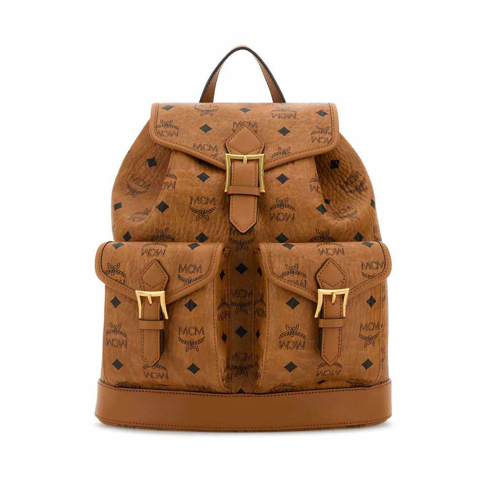 MCM 女士双肩包 MWKFATA01CO AW2025 棕色 Aren Visetos 抽绳背包