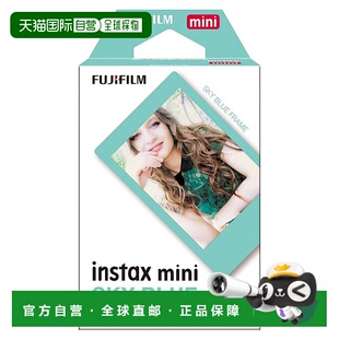 【日本直邮】Fujifilm拍立得相纸10张天空蓝InstaxMiniBlueFrameW