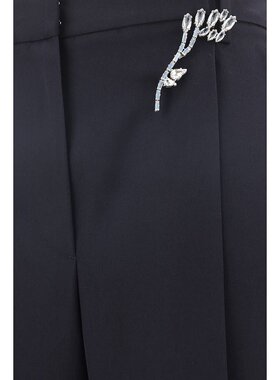 PRADA 女士休闲裤 P238ISOOO15CDF0008 AW2024 蓝色