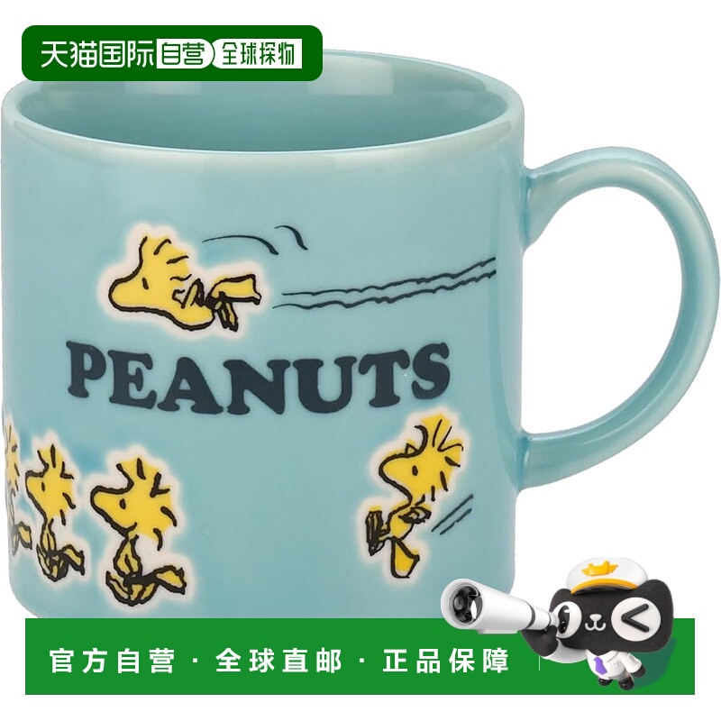 【日本直邮】花生史努比马克杯 (FOLLOW ME) 350ml 日本制造 山加