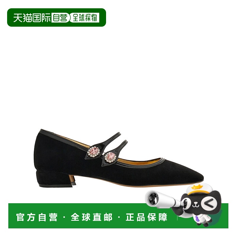 香港直邮Salvatore Ferragamo 水晶装饰玛丽珍鞋 01K829菲拉格慕