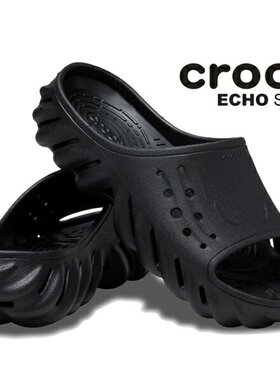 日本直邮crocsECHOSLIDEBLACK208170-001Neuer凉鞋Croslit