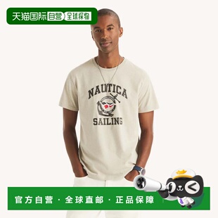 自营Nautica Mens Sailing Graphic T-Shirt - grey heather 美国