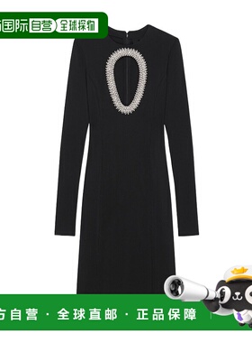 香港直邮GIVENCHY 女士半身裙 BW21LW4ZGR001 黑色 圆领长袖礼服