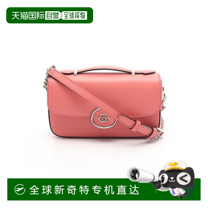 日本直邮中古Gucci古驰女包S级99新shoulder肩包牛皮斜挎包粉色