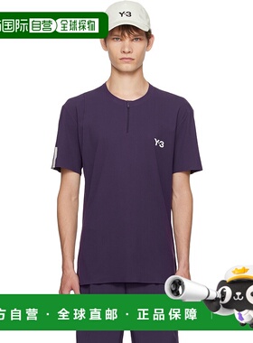 香港直邮Y-3 男士 紫色 US Open 系列 Tennis Freelift Zip Pro T