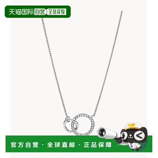 自营 Fossil 女士不锈钢吊坠项链 - 银色 美国奥莱直发