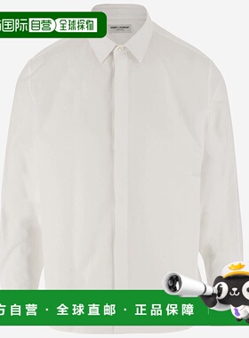 香港直邮SAINT LAURENT 男士衬衫 564269Y1H489000 CO 白色