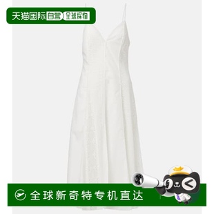 香港直邮Simkhai Mina 1h可退 女士 舒 蕾丝中长连衣裙 white白色