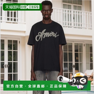 男士 恤 黑色 AMJYTE1193 Script 香港直邮AMIRI