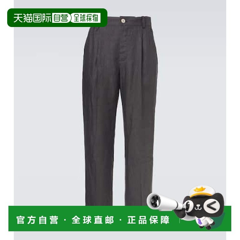 1h可退 香港直邮潮奢 Jacquemus 男士 亚麻直筒长裤 grey灰色 舒,男装,休闲裤,淘宝优惠券,粉丝福利购,淘宝优惠卷