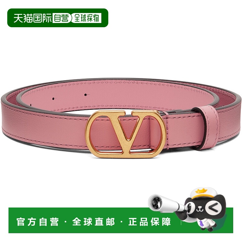 香港直邮valentino 华伦天奴 女士 粉色 VLogo Signature 腰带 7W