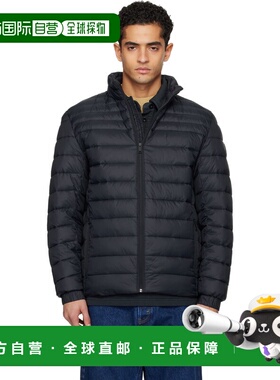 香港直邮潮奢 BOSS 波士 男士 黑色 Water-Repellent Mixed Quilt