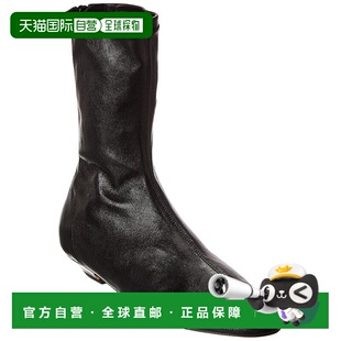 自营 KHAITE阿波罗皮靴-黑色 美国奥莱直发短靴女靴中筒靴